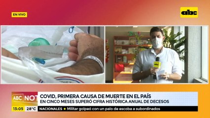 Covid ya es primera causa de muerte en el país