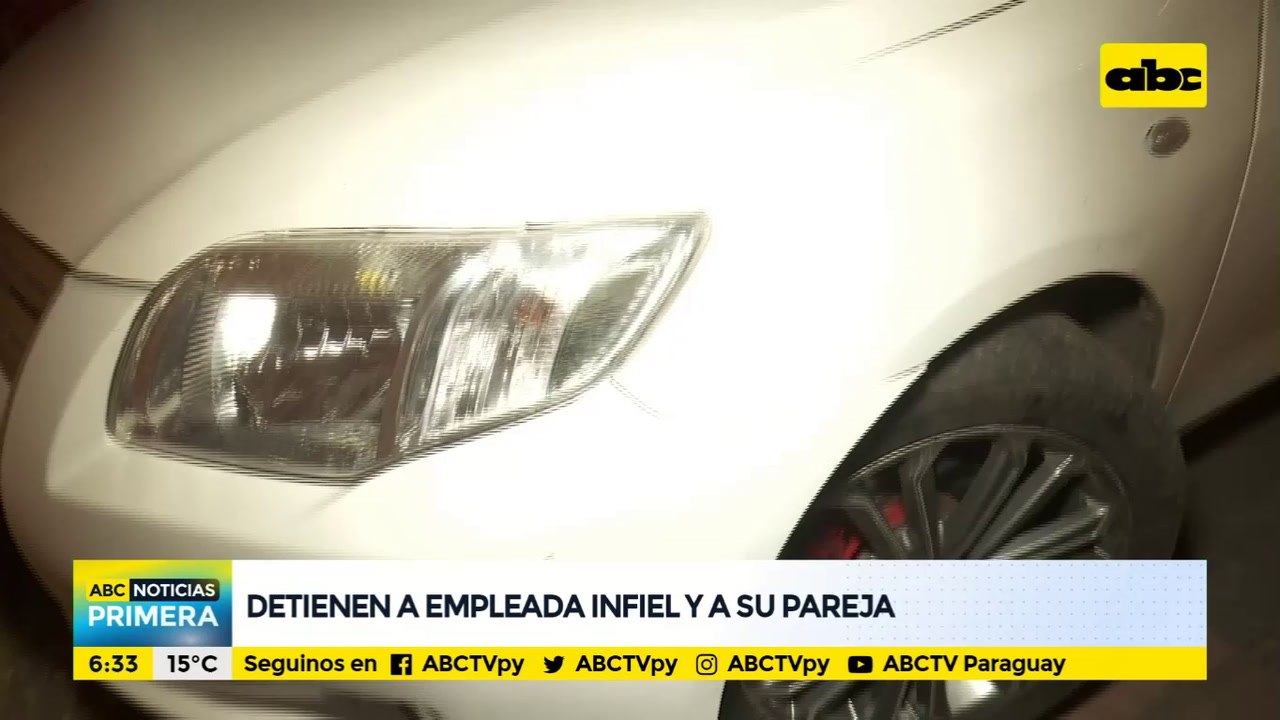 Detienen a presunta empleada infiel y a su pareja