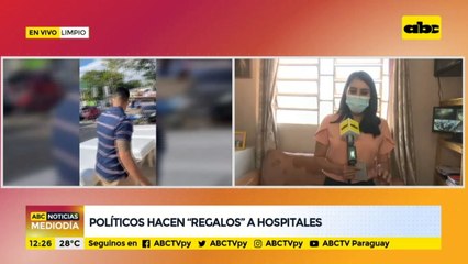 Políticos hacen "regalos" a varios hospitales
