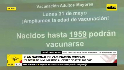 Vacunarán a nacidos hasta 1959 desde el lunes