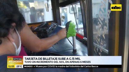 Sin aviso previo, precio de las tarjetas de billetaje sube a G. 15.000