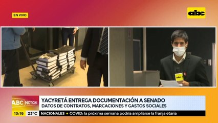 Yacyretâ entregó documentos al Senado