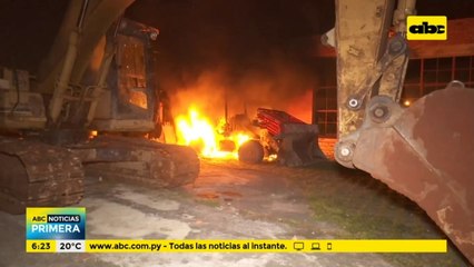 Desconocidos incendian maquinaria en predio del exclub Cerro Corá