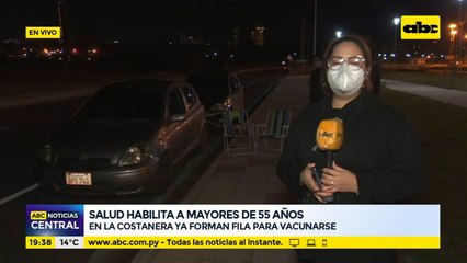 En Costanera de Asunción ya forman fila para vacunarse