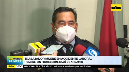 Trabajador muere en accidente laboral