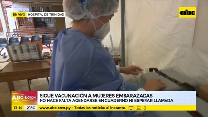 Sigue vacunación a mujeres embarazadas