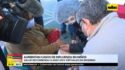 Aumentan casos de influenza en niños
