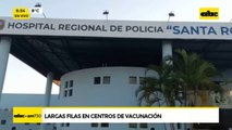 Coronel Oviedo, Largas filas de vacunación
