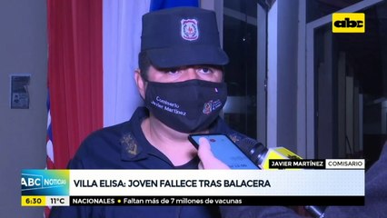 Villa Elisa: Joven fallece tras balacera