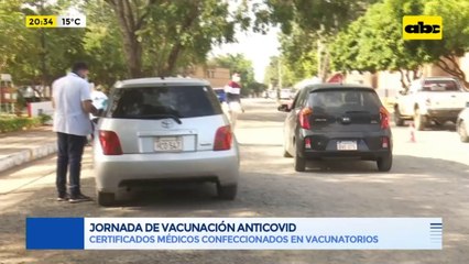 Certificados médicos confeccionados en vacunatorios