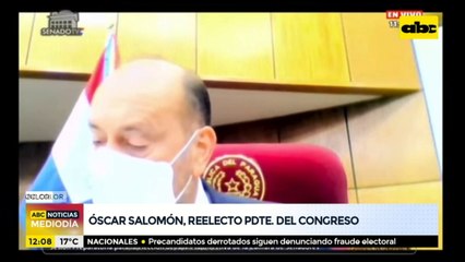 Óscar Salomón, reelecto Pdte  del congreso