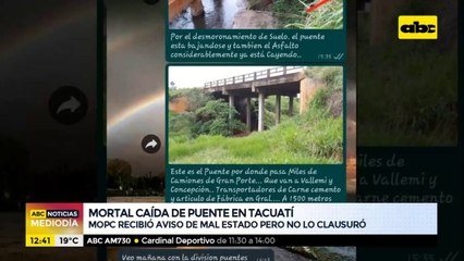 MOPC recibió aviso de mal estado de puente, pero no clausuró