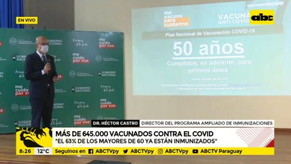 Desde el lunes, personas con 50 años o más podrán vacunarse