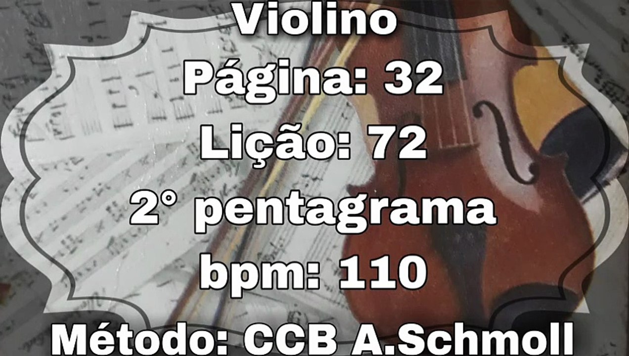 Página: 32 Lição: 72 2º pentagrama - Violino [110 bpm]