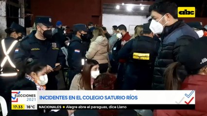Incidentes en el colegio Saturio Ríos de San Lorenzo