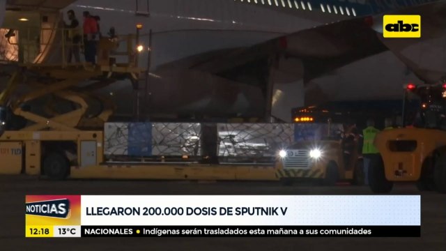 Llegaron 200.000 dosis de vacuna Sputnik V