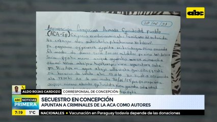 Secuestran a joven en Concepción y piden US$ 200.000 para liberarlo