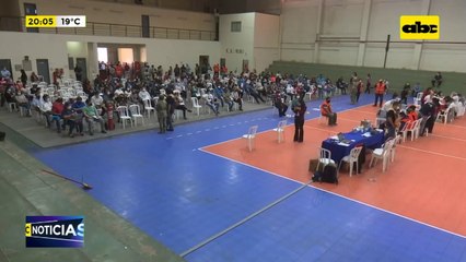 Masiva concurrencia en vacunatorio de SND