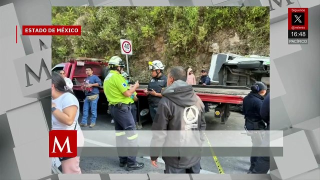 Choque de un autobús y una camioneta en el Edomex deja un saldo de dos muertos y múltiples heridos
