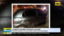 Conductor ebrio choca e intenta fugarse del lugar