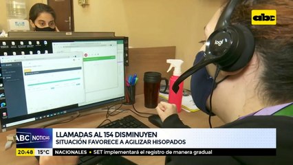 Llamadas al 154 disminuyen