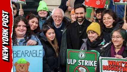 Sanders and Mamdani make surprise stop at Starbucks strike