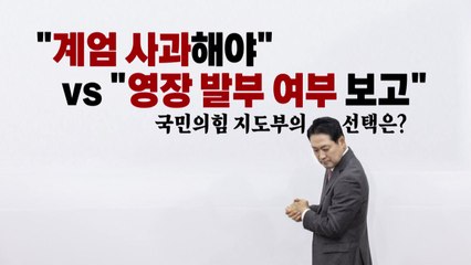 [영상] "계엄 사과" vs "영장 발부 보고" 국민의힘 지도부 선택은? / YTN