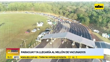 Paraguay ya llegaría al millón de vacunados