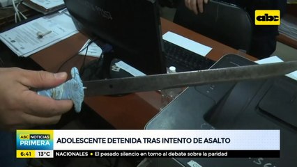 Adolescente detenida tras intento de asalto