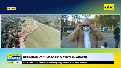 Ultiman detalles del vacunatorio masivo en Aratiri