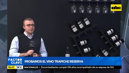 Cata de vinos en ABC, Probamos el vino Trapiche reserva