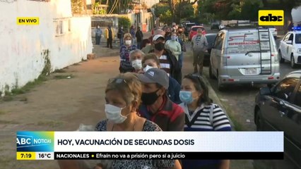 Hoy y mañana, vacunación de segundas dosis