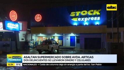 Asaltan supermercado sobre la avenida Artigas