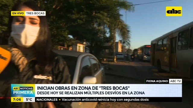 Inician obras y desvíos en zona de Tres Bocas