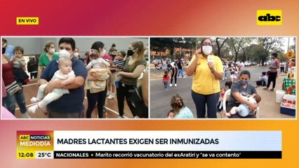 Madres lactantes exigen ser inmunizadas