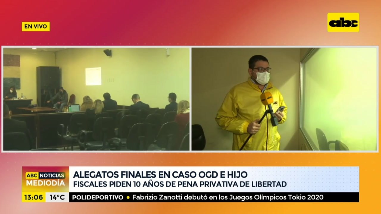 Fiscales piden 10 años de prisión para OGD y su hijo