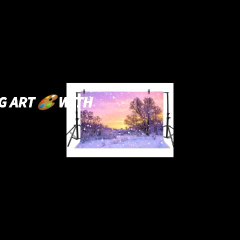 wallart with my daughter snowfall snow flakes covered landscape.. wallpaint of butter with positive words pictures with my lovely daughterv