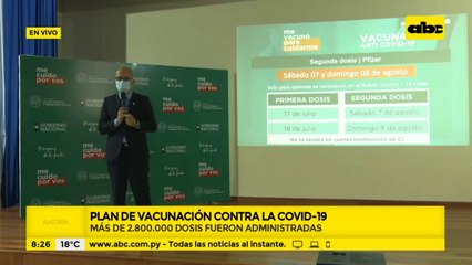 Aplicarán segunda dosis de Pfizer y Astrazeneca el fin de semana