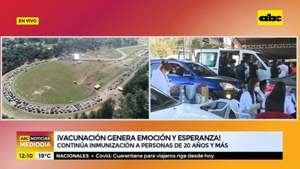 Masiva inmunización a personas mayores de 20 años