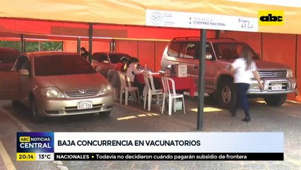 Baja concurrencia en vacunatorios