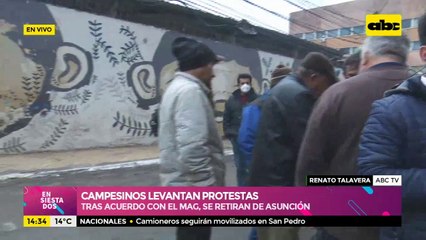 Campesinos levantan protestas