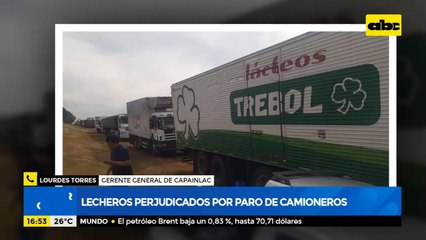 Lecheros perjudicados por paro de camioneros