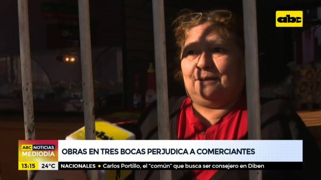 Obras en Tres Bocas perjudican a los comerciantes de la zona