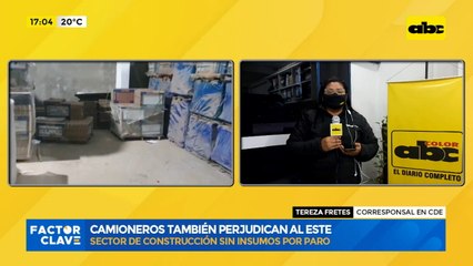 Camioneros también perjudican al este, sector construcción sin insumos por paro