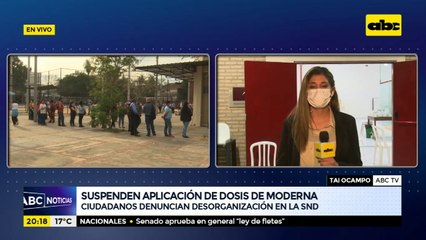 Suspenden aplicación de dosis de moderna