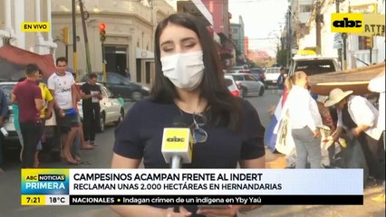 Campesinos acampan frente al Indert y reclaman por tierras en Hernandarias