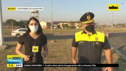 Tráfico pesado en zona de la Costanera de Asunción