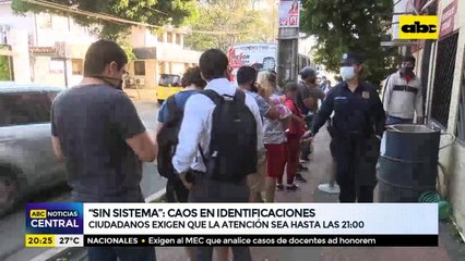 "Sin sistema":  Caos en Identificaciones