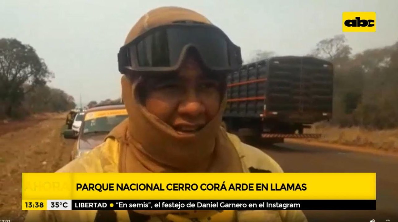 Parque Nacional Cerro Corá arde en llamas