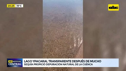 Lago Ypacaraí, transparente después de mucho